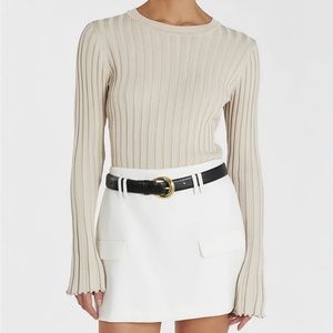 Dissh ADA STONE LONG SLEEVE KNIT TOP - size small